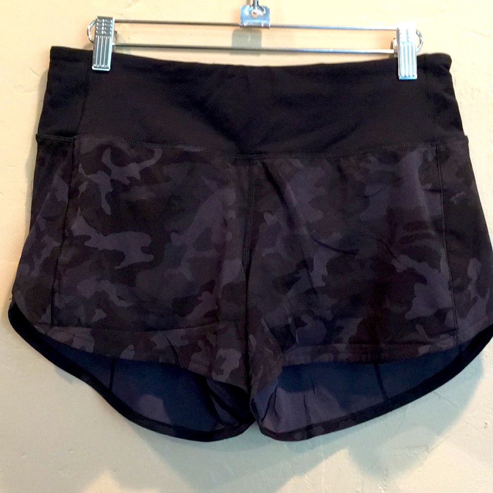 Lululemon Camo Speed Up Shorts Long (4” inseam)